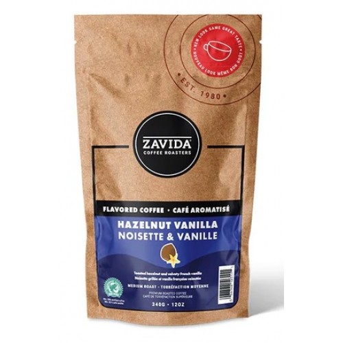 Cafea Zavida aroma alune de padure si vanilie (Hazelnut Vanilla Coffee 340gr)